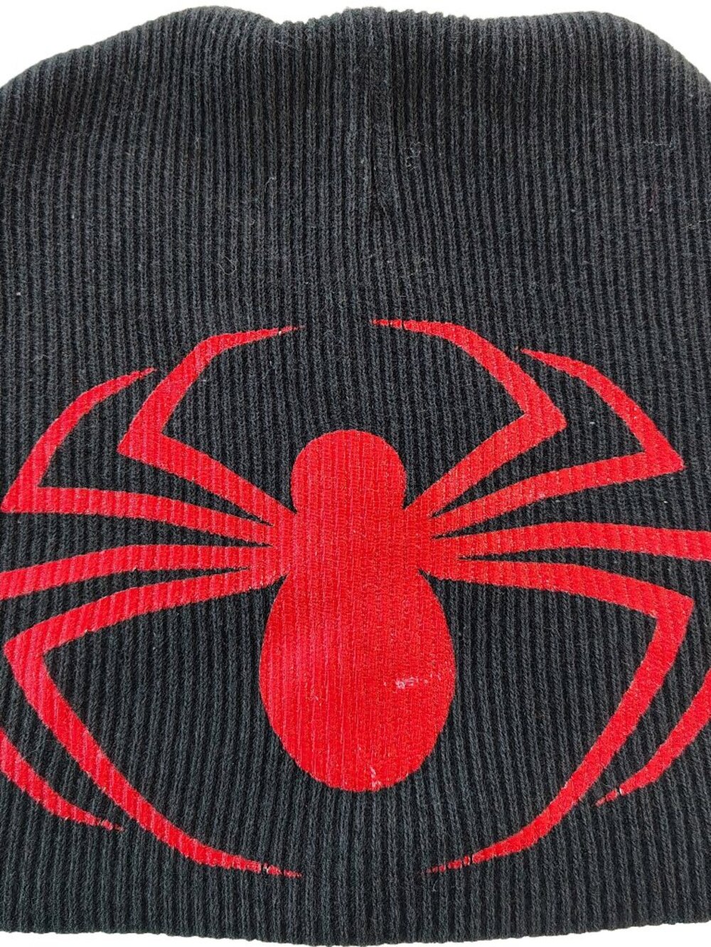 Boy's Black Medium Marvel Spider-Man Themed Heavy Cotton Beanie
